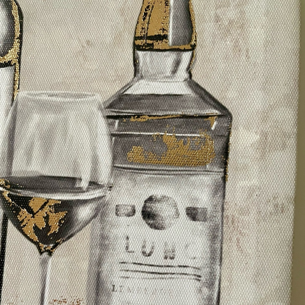 Metallic Gold Spirits Canvas Wall Decor - Picture 7 of 7